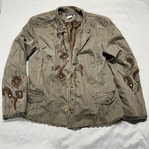 Nancy Boleyn City Girl Beaded Embroidered Jacket Size 14